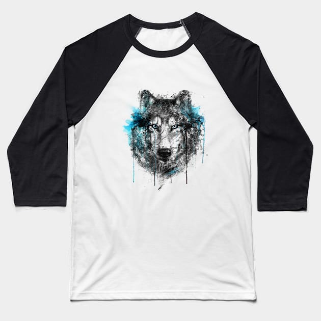 Alpha Wolf Baseball T-Shirt by Cyberframe